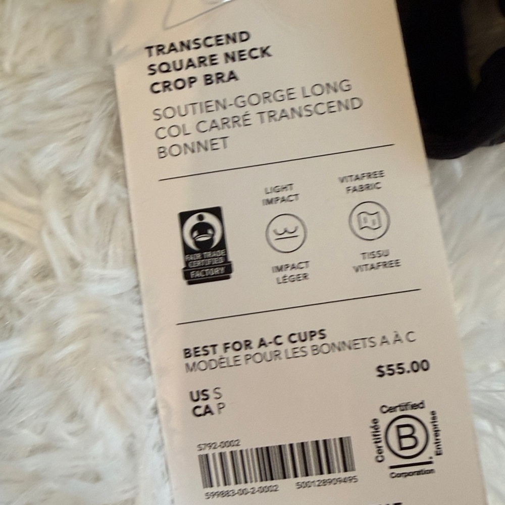Athleta Transcend Square Neck Crop Bra - Picture 3 of 4
